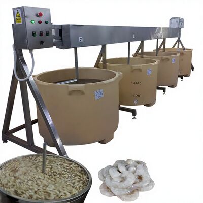 Buen precio Máquina automática de remojo de camarón mezclador multifunción 1.1KW máquina de remojo de pescado mezclador de mariscos agitador automático en línea