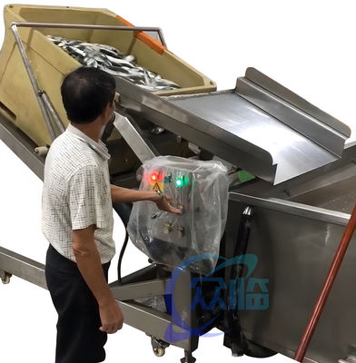 Equipo de procesamiento de camarón industrial estable, máquina de elevación de camarón antierosión