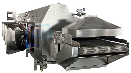 Buen precio Máquina de cocción de camarón de control inteligente Material de acero inoxidable 18.2KW en línea