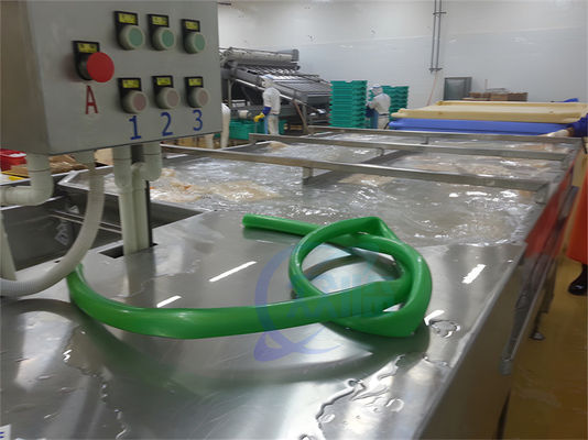 Buen precio Máquina de procesamiento de pescado para limpieza de camarones 5.17KW Resistente al desgaste en línea