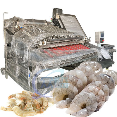 Máquina de pelar camarón industrial PLC, máquina de quitar conchas de camarón SUS304