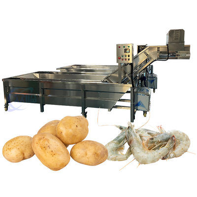 Buen precio Máquina automática de limpieza de pescado de 380V, lavadora de verduras comercial multifunción en línea