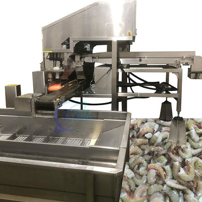 Buen precio Instalación estable de procesamiento de mariscos de 380 V, línea de descabezamiento de camarones multipropósito en línea