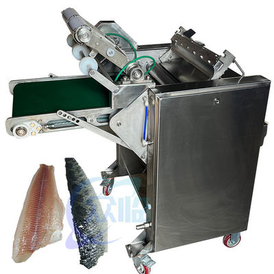 Buen precio 300-400KG/H Máquina para pelar peces 1200x600x930mm para el sector industrial en línea
