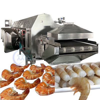 Buen precio Máquina de blanqueo de frutas y verduras de calamar de camarón de blanqueo de la máquina de producción de camarón de sushi de la línea de producción de camarón de sushi en línea