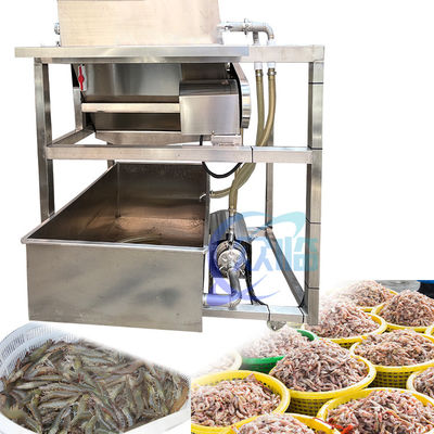 Buen precio Máquina de separación de bigotes de camarón Fábrica de procesamiento de mariscos Batch Lavadora de camarones Lavadora de camarones en línea