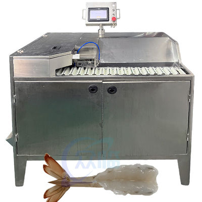 Buen precio Camarón inteligente de cáscara y tripa de camarón máquina de corte visceral para la fábrica de procesamiento de mariscos en línea