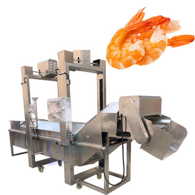 Buen precio Fábrica de procesamiento de mariscos gran lote de pescado y camarón máquina de caza furtiva Sushi línea de producción de camarón máquina de horno de vapor en línea