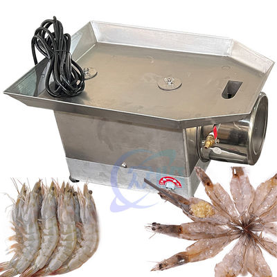 Procesamiento de camarones de mariscos Máquina de apertura de espalda de camarón Máquina de corte de espalda de producción de camarones