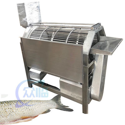 Buen precio carpa tilapia máquina de raspado de escamas de peces de ranura redonda rotativa equipo de eliminación de escamas de peces planta de procesamiento de mariscos en línea