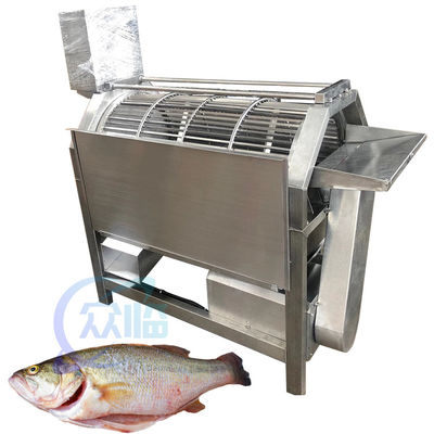 Buen precio Máquina automática eléctrica de remoción de escamas de pescado de tipo tambor Equipo de procesamiento de mariscos de acero inoxidable en línea