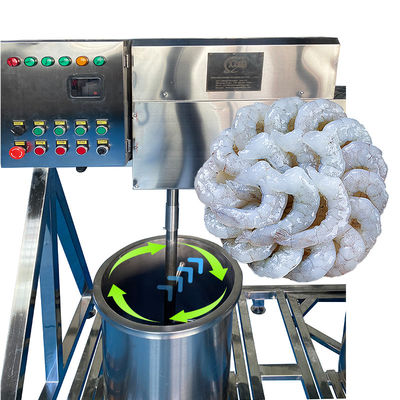 Mezclador automático de impregnación de la mezcladora de tambor del aislamiento del mezclador de la inmersión de la máquina de proceso del camarón de la licuadora del camarón