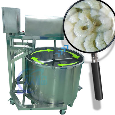 Buen precio Mezclador de acero inoxidable de procesamiento de camarones máquina de remojo de lotes de camarones mezclador automático especial para el plan de procesamiento de mariscos en línea