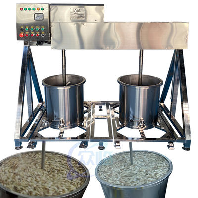 Buen precio Procesamiento de mariscos camarones mezclador de remojo de material máquina de remojo mezclador de kimchi doble posición doble barril de acero inoxidable en línea