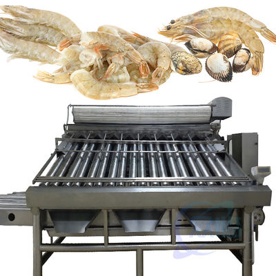 Máquina de clasificación de camarones, máquina de limpieza y clasificación de camarones, máquina de cribado de camarones después de la descamación