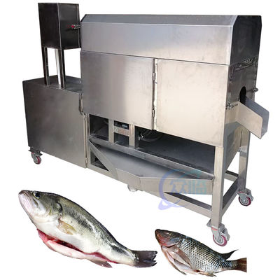 Buen precio La máquina de descalcificación de peces y visceral está hecha de acero inoxidable 304 La máquina de corte y limpieza de peces en línea