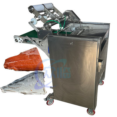 Buen precio 40-60pcs/min Acero inoxidable 304 pelador de salmón 0,75KW Eliminator de piel de salmón en línea
