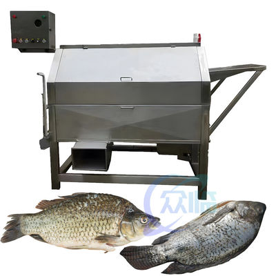 Máquina de remoción de escamas de pescado tipo tambor