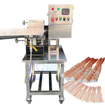 Máquina de corte de camarón de sushi Cortador de camarón cocido Cortador automático de gambas