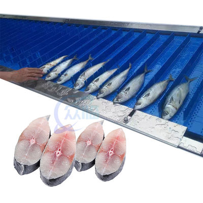 Buen precio Cortador automático de pescado Máquina de eliminación de cabezas de pescado Máquina cortadora de pescado congelado en línea