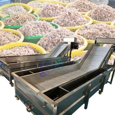 Buen precio Máquina de lavado de vegetales de alta presión con circulación de agua Máquina de lavado de frutas con burbujas en línea