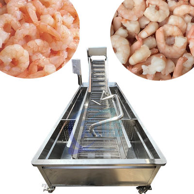 Buen precio Circulación de agua a alta presión Refrigeración rápida de los peces y camarones Lavadora de camarones en línea