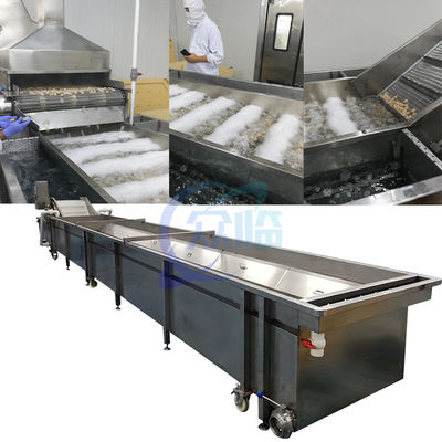 Buen precio Máquina de limpieza y refrigeración de agua de circulación rápida para el procesamiento de camarones cocidos en línea