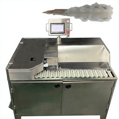 Buen precio 1.55KW Máquina práctica para pelar camarones Acero inoxidable 304 Máquina para despejar camarones para la fábrica de camarón Pelador de camarón en línea