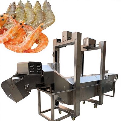 Buen precio ISO SUS304 Máquina de procesamiento de camarones multipropósito 380V túnel de cocción de camarones 3.7KW Máquina de blanqueo automática en línea