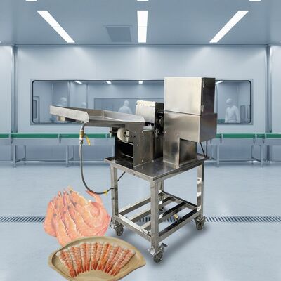 Buen precio Máquina de corte de camarón duradera Equipo de procesamiento de camarón anticorrosión Mejor máquina de camarón Sushi caliente Sat Cortador de camarón en línea