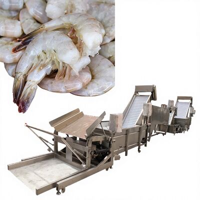 Buen precio Zolim Máquina práctica de extracción de la cabeza de camarón 3200x630x1600mm Sistema de extracción automática de la cabeza de camarón de múltiples escenas 1000-1500kg 380V en línea