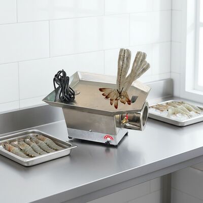 Buen precio Máquina de corte de camarón Zolim Cortadora automática de camarón 0.12kw Máquina de exfoliación rápida de camarón Ez Peeler Equipo de camarón en línea