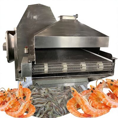 Buen precio Máquina automática de blanqueo de camarón con túnel de vapor de camarón 700-1000KG/h Capacidad 380V en línea