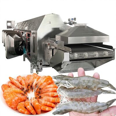Buen precio Máquina de blanqueo con cinta transportadora de túnel para el procesamiento de camarones de mar en línea