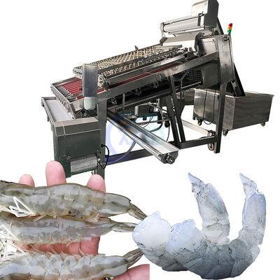 Buen precio Separador congelado fresco rojo blanco automático de la carne del camarón de la peladora del camarón de la peladora del camarón en línea