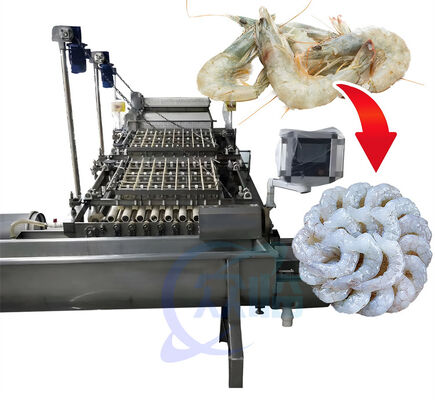 Buen precio Camarón fresco de la eficacia que pela a Shell Removing Processing Machine, policías pequeños del camarón en línea