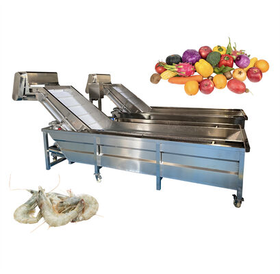 Buen precio Zolim 2.2KW Máquina automática de lavado de mariscos con burbujas Camarón Limpieza de pescado Lavadora de frutas 1000-1500kg/h Capacidad 380V Certificado ISO en línea