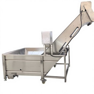 Buen precio Procesamiento de mariscos Lavadora Máquina de elevación Materia prima Elevador camarón Elevador Correa transportadora elevada Correa de salida elevada en línea
