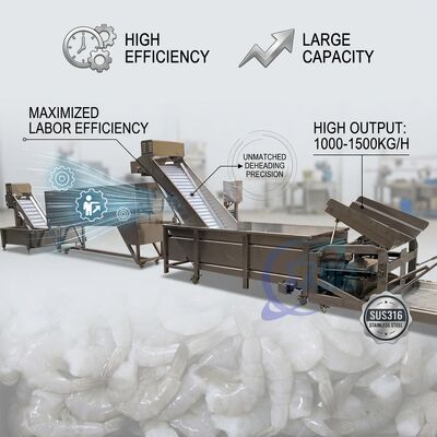 Buen precio Multifunctional Seafood Processing Plant Equipment Food Grade SUS304 1200-1800KG 15KW 60Hz en línea