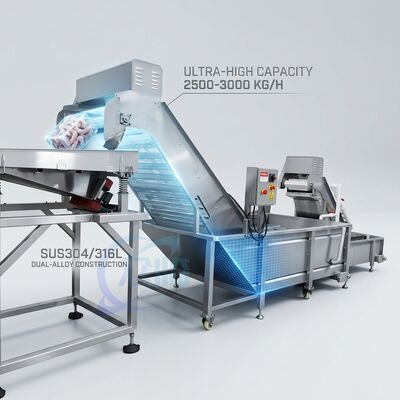 Buen precio Custom Built Prawn Processing Machine Precision SUS316 2000-2500KG 0.8KW 60Hz For Food Processing Factory en línea