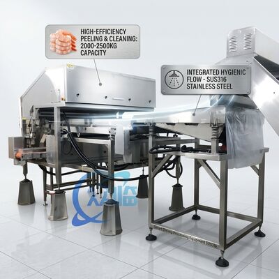 Buen precio Low Noise Prawn Head Removal Machine Hygienic SUS304 2500-3000KG 2.2KW 50Hz For Fish Processing Plant en línea