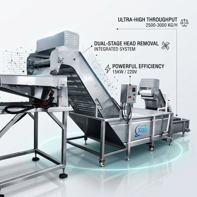 Buen precio Precision Shrimp Head Screening Machine Anti Corrosive SUS316 800-1000KG 2.2KW 380V en línea