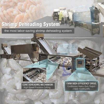 Buen precio Factory Direct Shrimp Head Removal System 316L Stainless Steel 800-1000KG 0.8KW 220V en línea